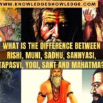 What is the difference between Rishi Muni Sadhu Sannyasi Tapasvi Yogi Sant and Mahatma?